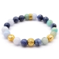 Preview: Armband aus Dumortierit, Amazonit & Aquamarin